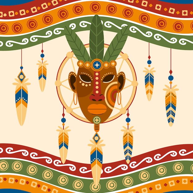 Ilustración plana de celebración del día de áfrica