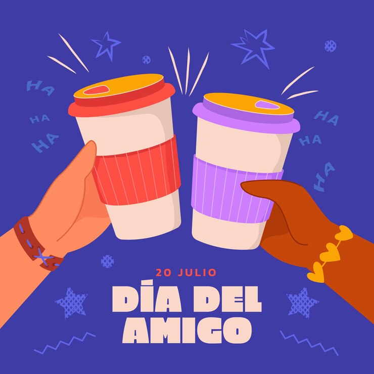 Vector gratuito ilustración plana para la celebración del dia del amigo