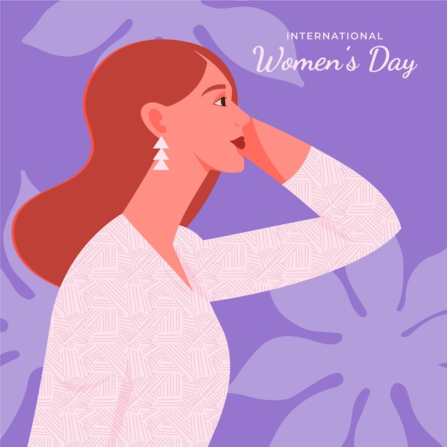 Vector gratuito ilustración plana para la celebración del día de la mujer.