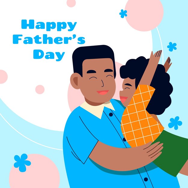 Ilustración plana para la celebración del día del padre.