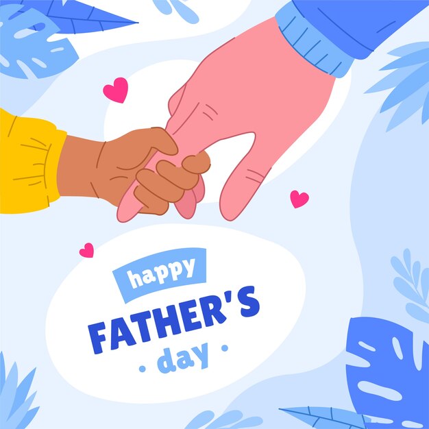 Ilustración plana para la celebración del día del padre.
