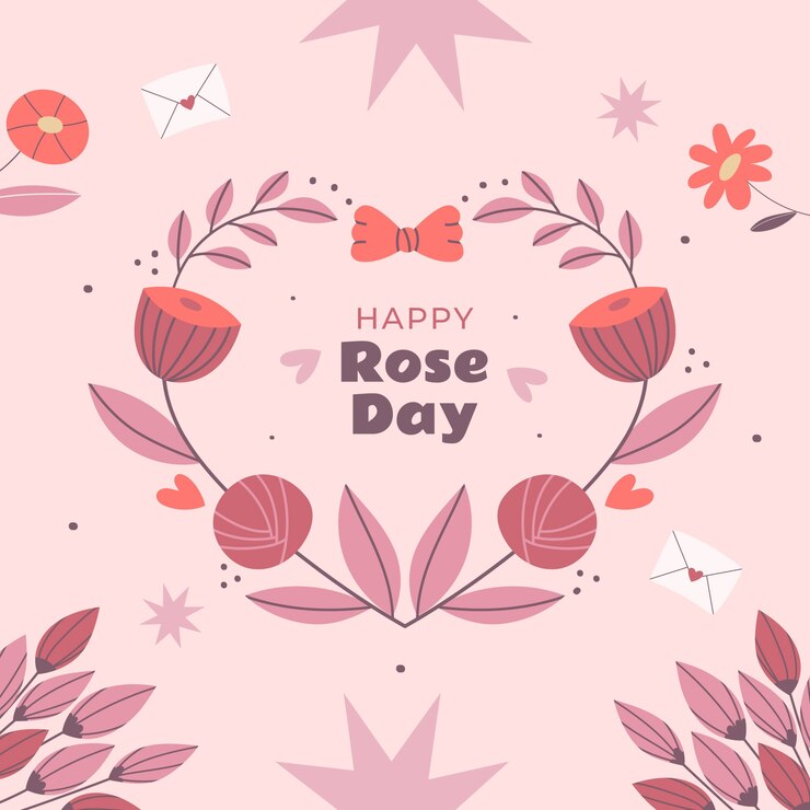 Vector gratuito ilustración plana para la celebración del día de la rosa