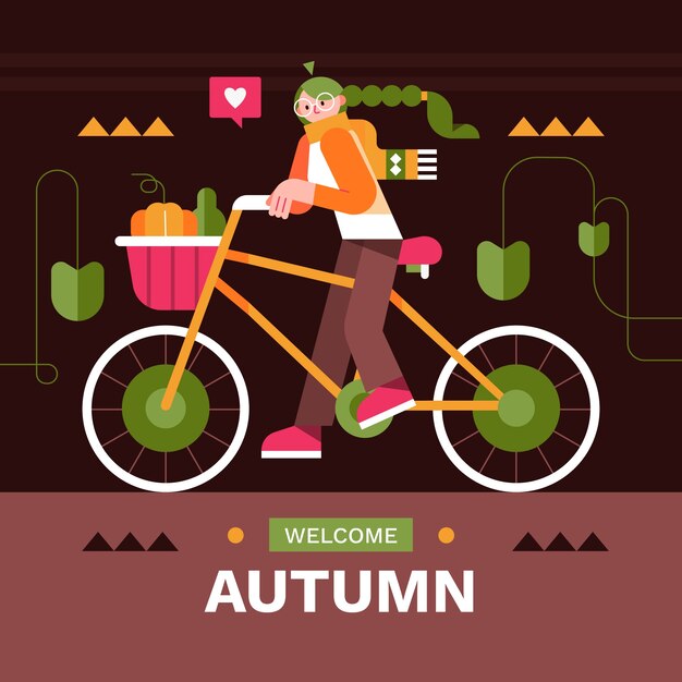 Ilustración plana de celebración de otoño