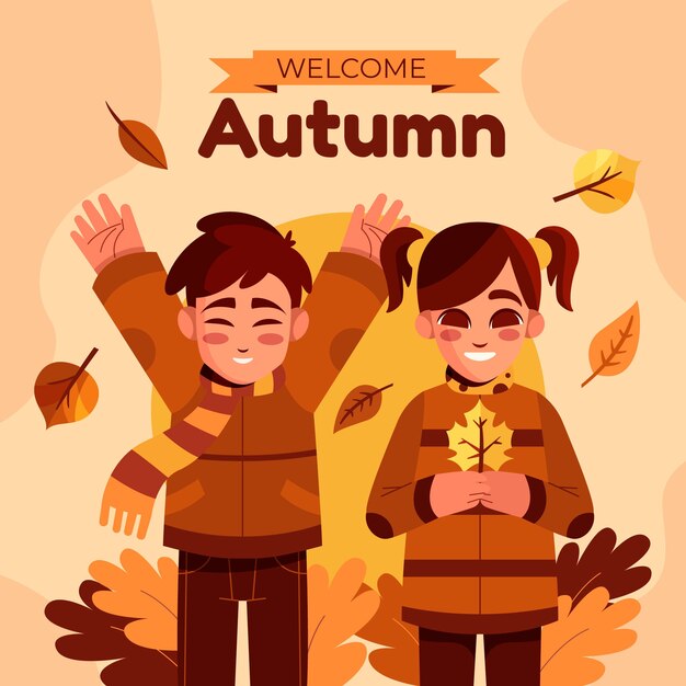 Ilustración plana de celebración de otoño