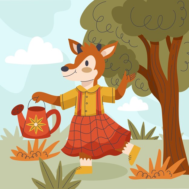 Ilustración plana para celebración de otoño