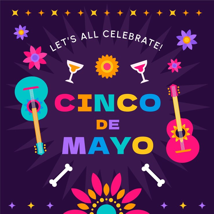 Vector gratuito ilustración plana de cinco de mayo