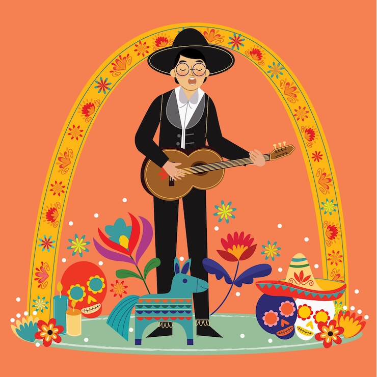 Vector gratuito ilustración plana de cinco de mayo