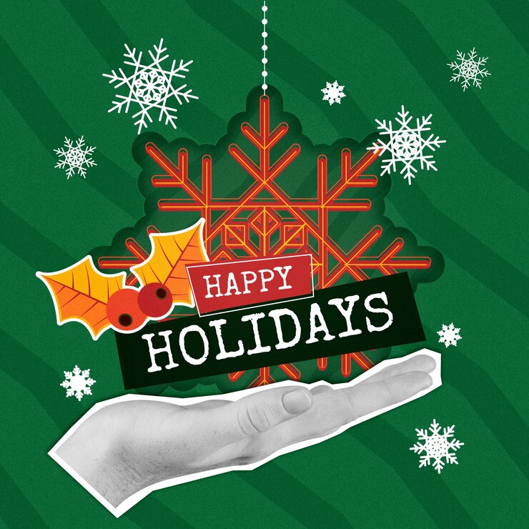 Vector gratuito ilustración plana de collage de navidad
