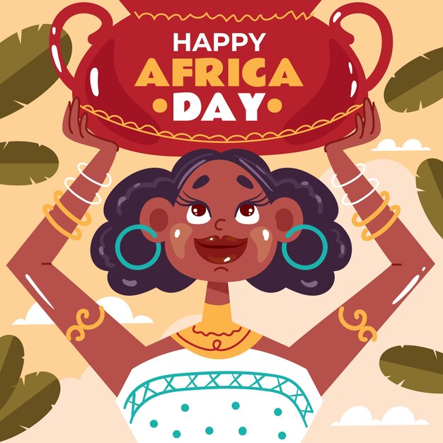 Ilustración plana del día de áfrica