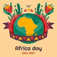 Vector gratuito ilustración plana del día de áfrica