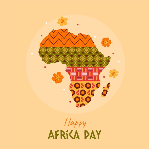 Ilustración plana del día de áfrica