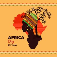 Vector gratuito ilustración plana del día de áfrica