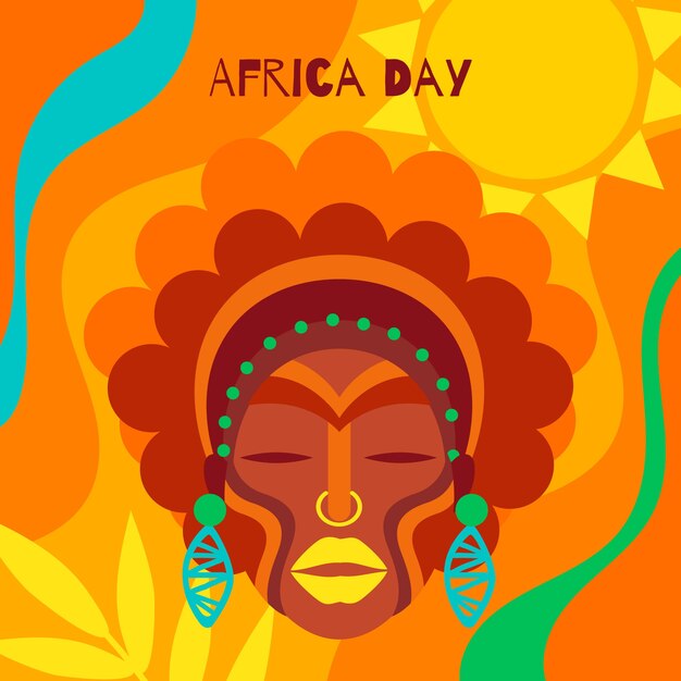 Ilustración plana del día de áfrica