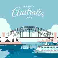 Vector gratuito ilustración plana del día de australia