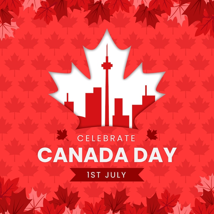 Vector gratuito ilustración plana del día de canadá
