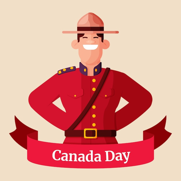 Ilustración plana del día de canadá