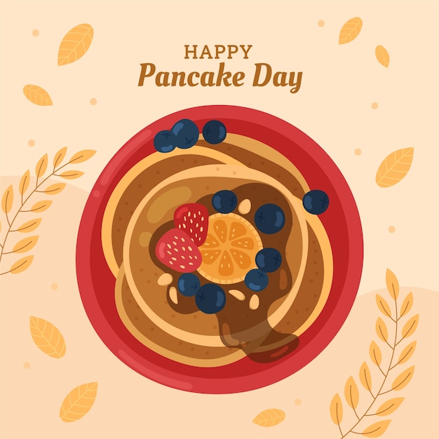 Vector gratuito ilustración plana del día de la crepe