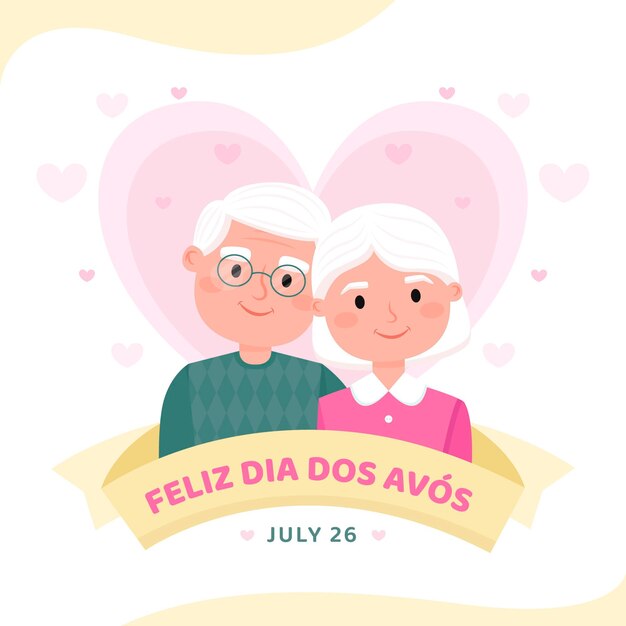 Ilustración plana dia dos avos