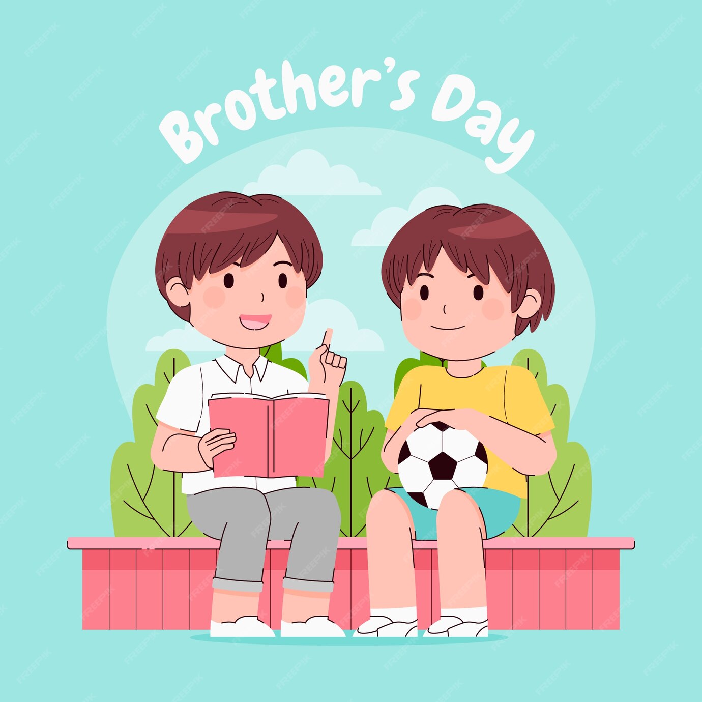 Ilustración plana del día de los hermanos Vector Gratis