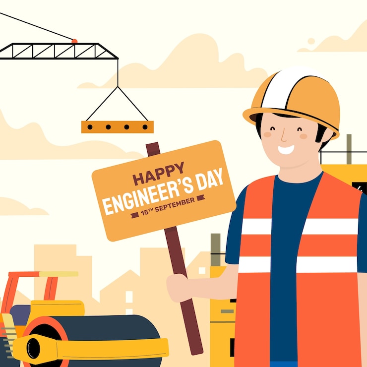 Vector gratuito ilustración plana para el día de los ingenieros