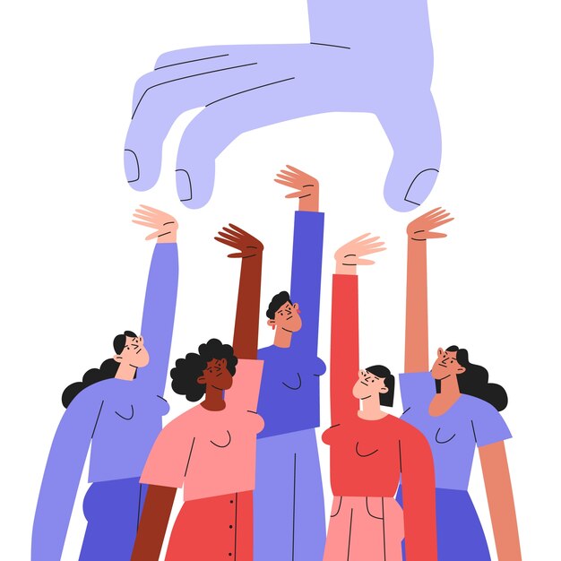 Ilustración plana del día internacional para la eliminación de la violencia contra las mujeres.