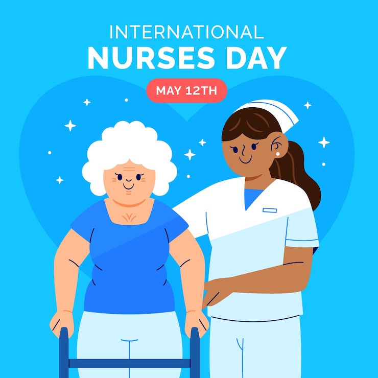 Vector gratuito ilustración plana del día internacional de las enfermeras