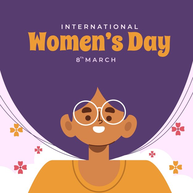 Vector gratuito ilustración plana del día internacional de la mujer