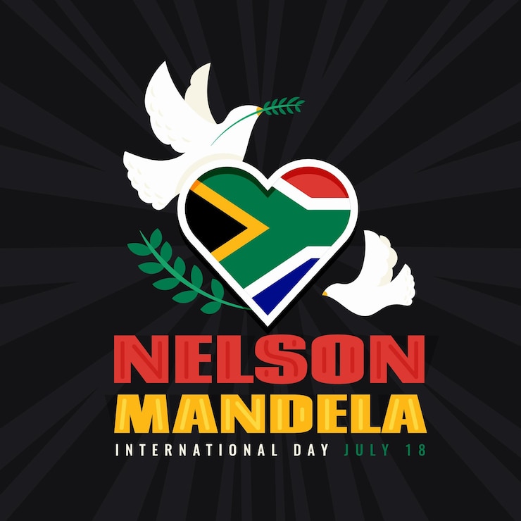 Vector gratuito ilustración plana del día internacional de nelson mandela