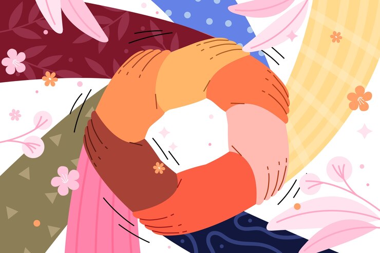 Ilustración plana del día internacional de la solidaridad humana