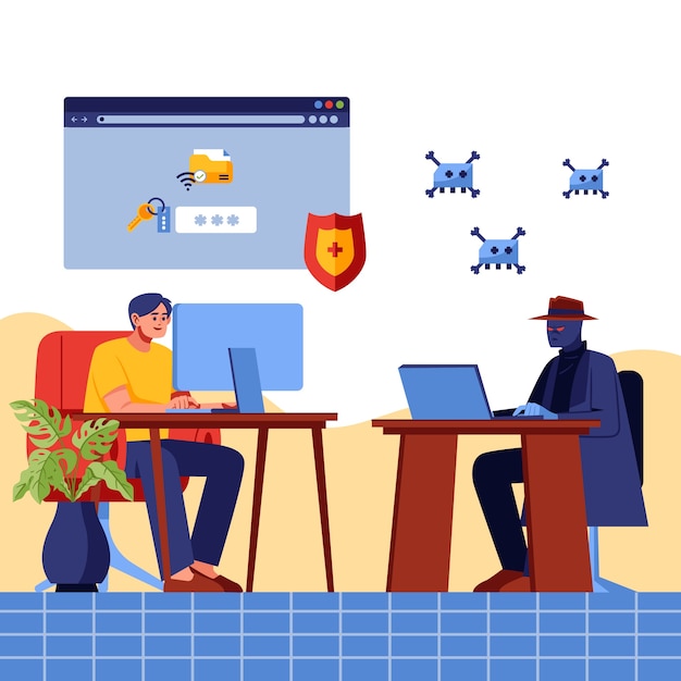 Ilustración plana del día de Internet más seguro