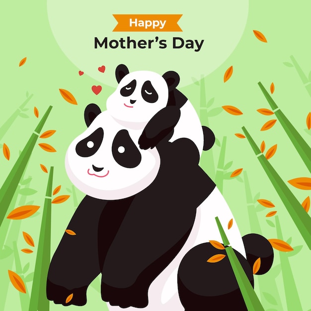 Vector gratuito ilustración plana del día de la madre