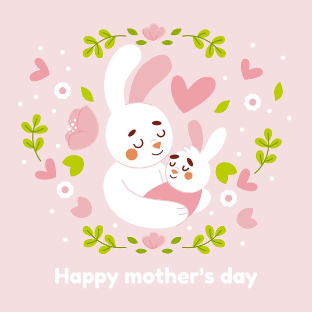 Ilustración plana del día de la madre
