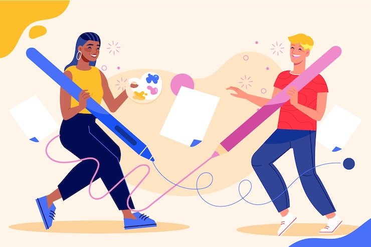 Vector gratuito ilustración plana del día mundial del arte