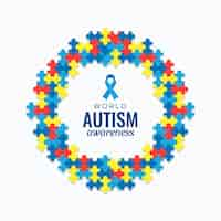 Vector gratuito ilustración plana del día mundial de la concienciación sobre el autismo