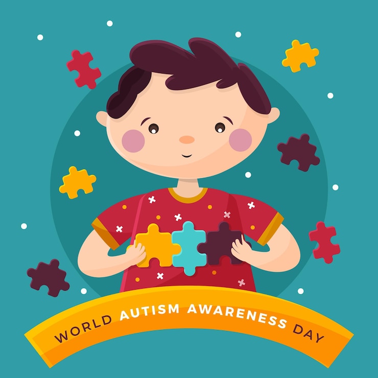 Vector gratuito ilustración plana del día mundial de la concienciación sobre el autismo