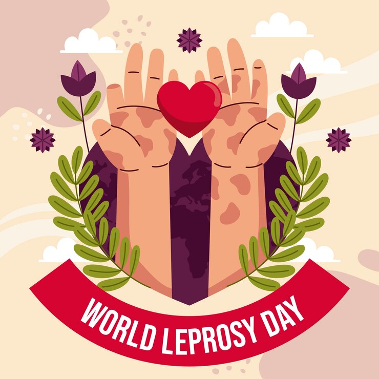 Vector gratuito ilustración plana del día mundial de la lepra