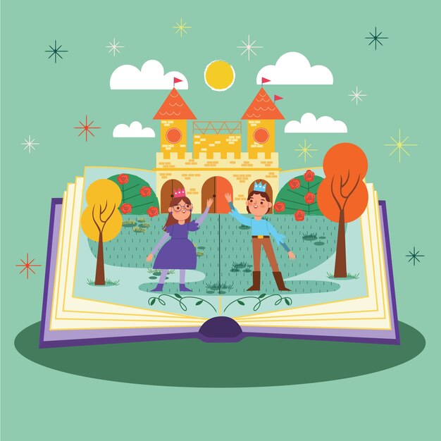 Ilustración plana del día mundial de la poesía