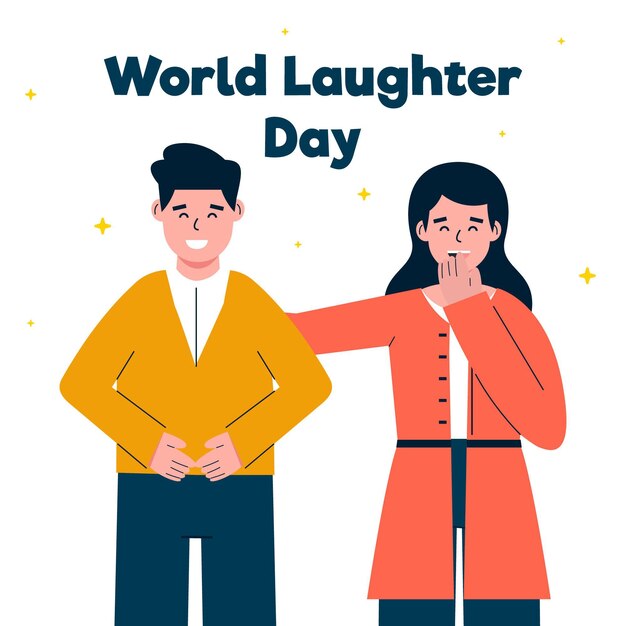 Ilustración plana del día mundial de la risa