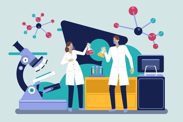 Ilustración plana del día nacional de la ciencia