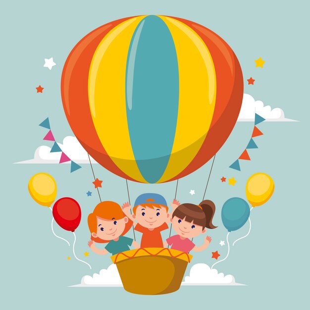Ilustración plana del día del niño
