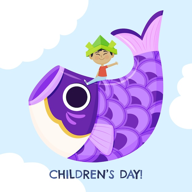 Vector gratuito ilustración plana del día del niño