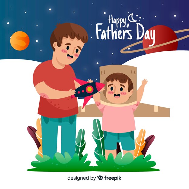 Ilustración plana del día del padre