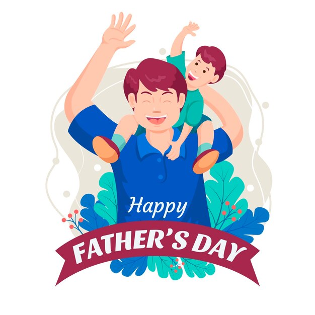 Ilustración plana del día del padre