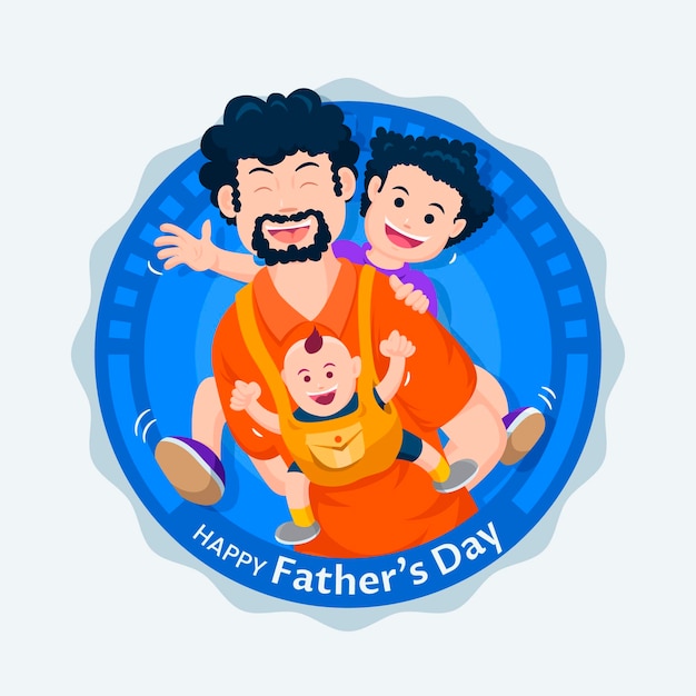 Vector gratuito ilustración plana del día del padre