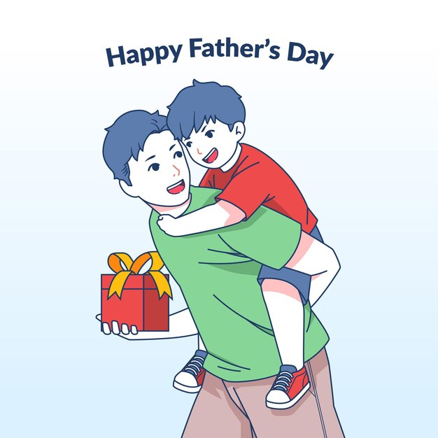 Ilustración plana del día del padre