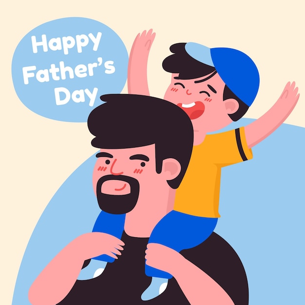 Ilustración plana del día del padre