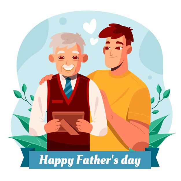 Vector gratuito ilustración plana del día del padre