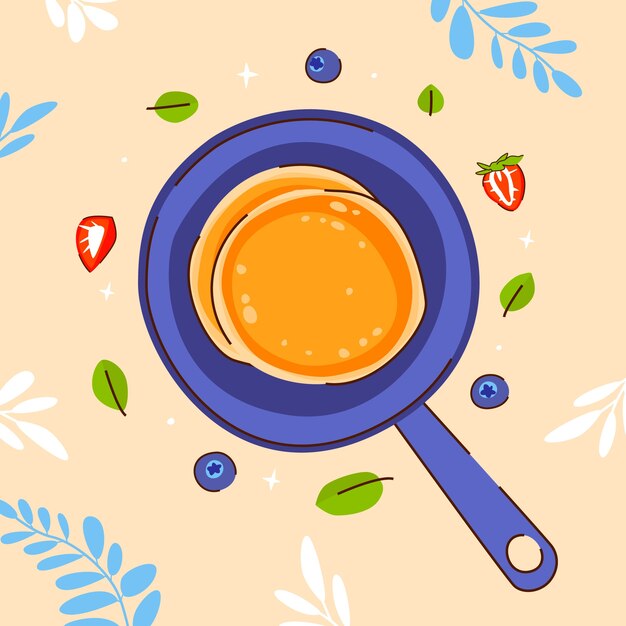 Ilustración plana para el día del pancake