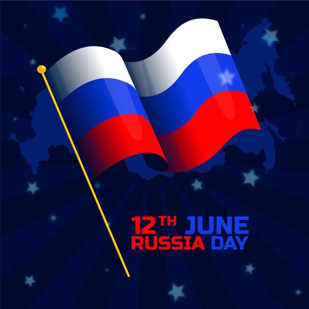 Ilustración plana del día de rusia