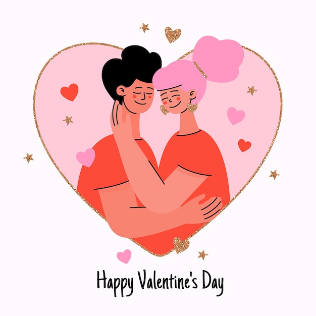 Vector gratuito ilustración plana del día de san valentín